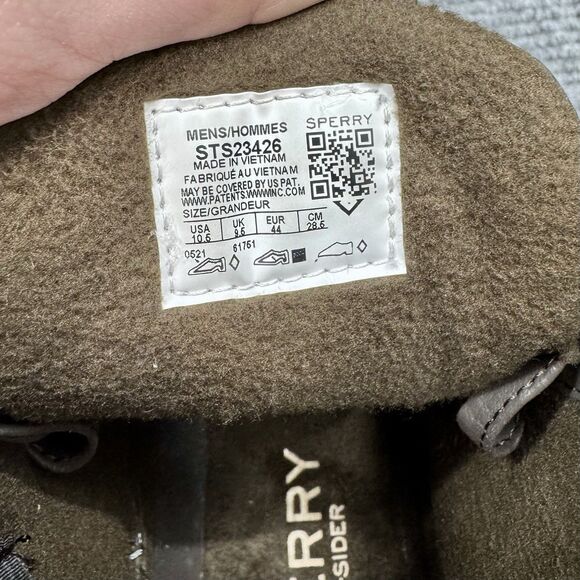 Sperry Avenue Duck Boots Mens 10.5 Green Brown Waterproof 3M Thinsulate STS23426 - Picture 8 of 11